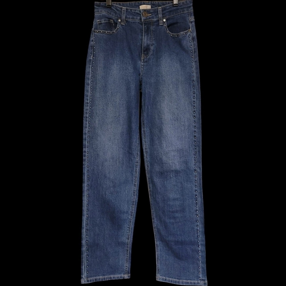 Camilla Coelho Straight Size 4 Studded Jeans Women's Size 4 (Measures 27x30)